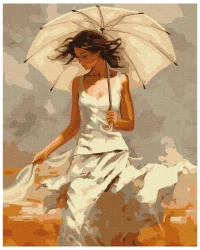 Paint by Numbers Ideyka – Girl with Umbrella