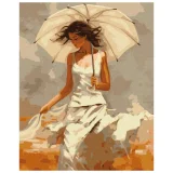 Paint by Numbers Ideyka - Girl with Umbrella