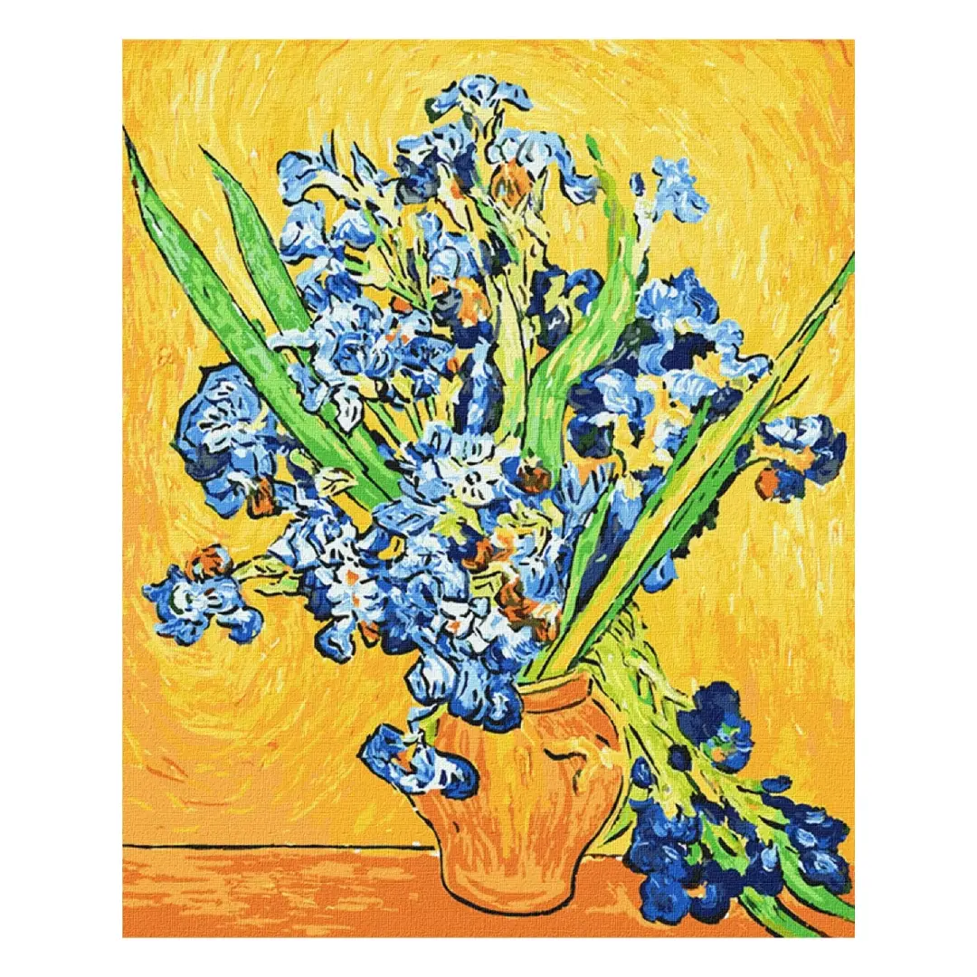 Paint by Numbers Ideyka - Irises In A Vase
