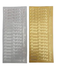 Peel Off Stickers Happy Birthday 123289