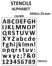 Stencil – ABC Calibri 25mm