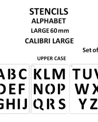 Stencil – ABC Calibri Uppercase 60mm
