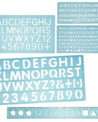TechnoArt Lettering Stencil – Set of 5