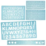 TechnoArt Lettering Stencil - Set of 5