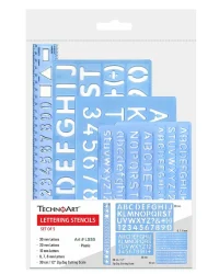 TechnoArt Lettering Stencil – Set of 5