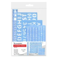 TechnoArt Lettering Stencil – Set of 5