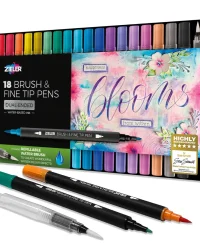 Zieler Brush & Fine Tip Pens – 18pc
