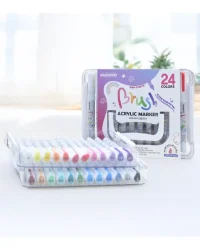 Mungyo Brush Acrylic Marker – 24 Piece