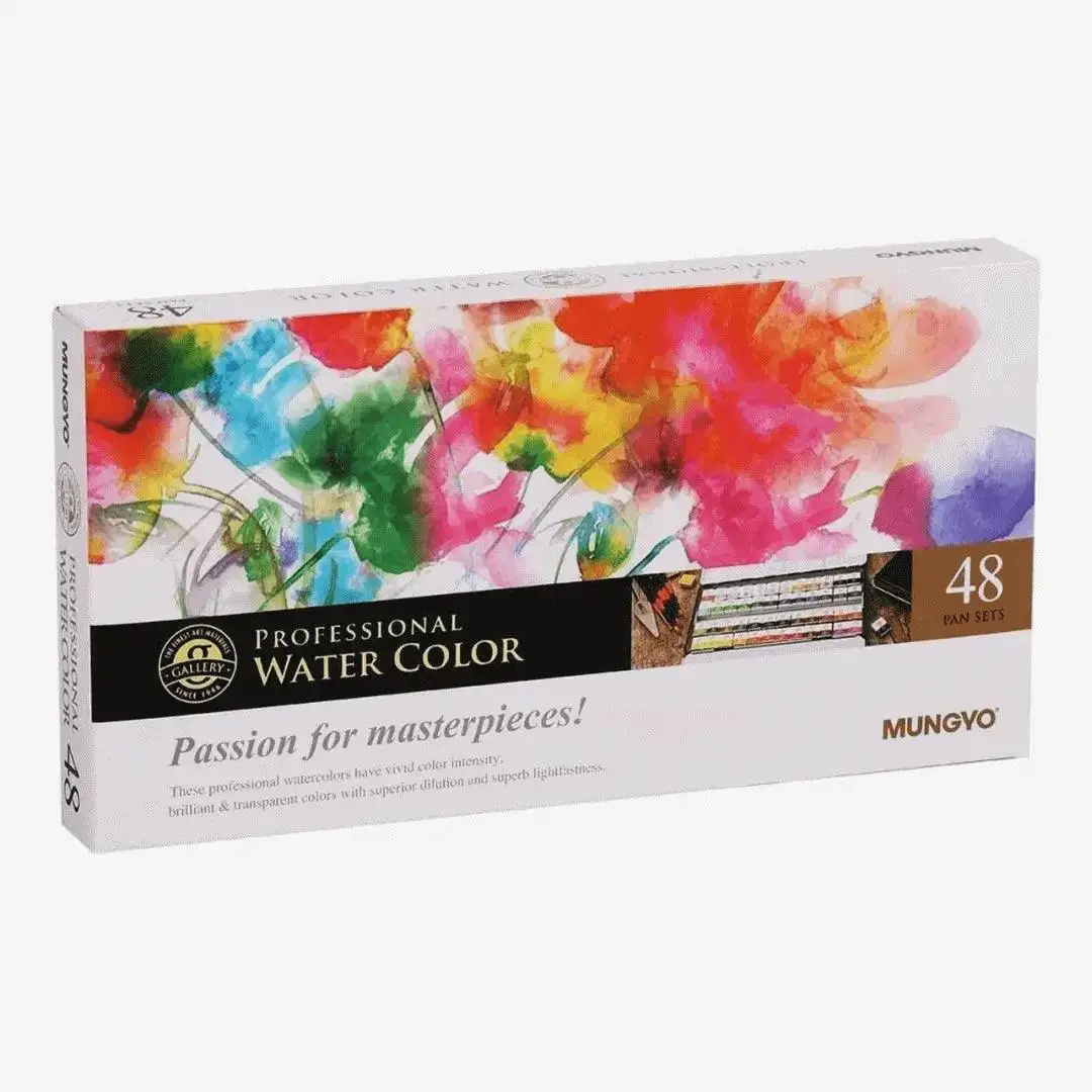 Mungyo Professional Watercolour Set - 48 1/2 Pans