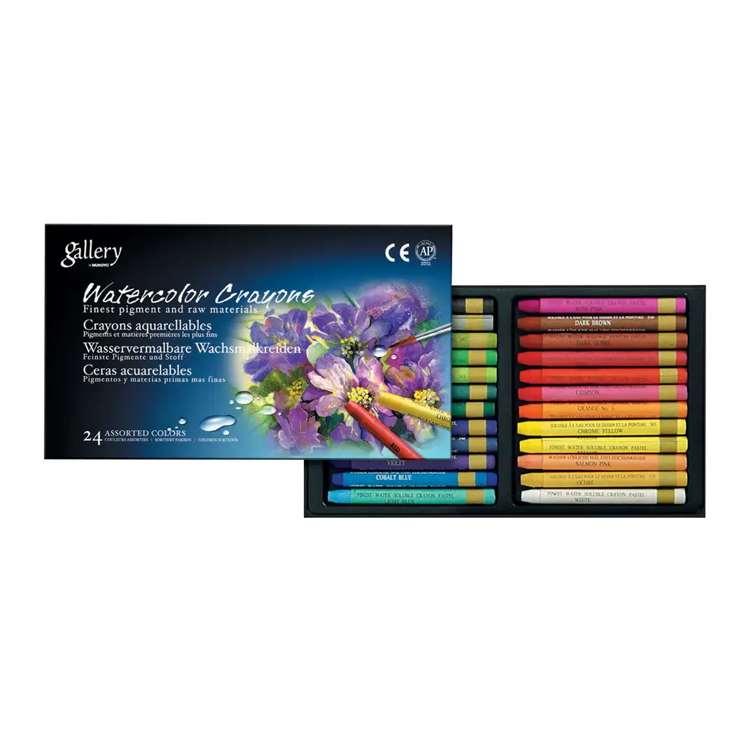 Mungyo Watercolour Crayons - 24 Piece
