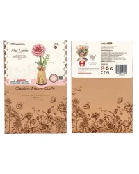 Robotime 3D Wooden Puzzle – Pink Dahlia