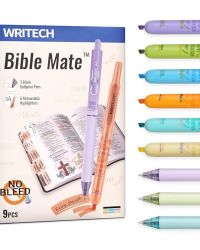 Writech Bible Mate – Highlighter & Pen Set 9pc