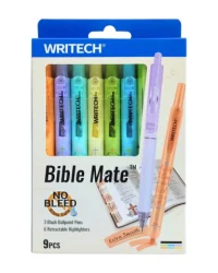 Writech Bible Mate – Highlighter & Pen Set 9pc
