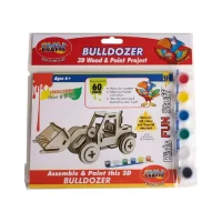 3D Wood And Paint Set – Bulldozer