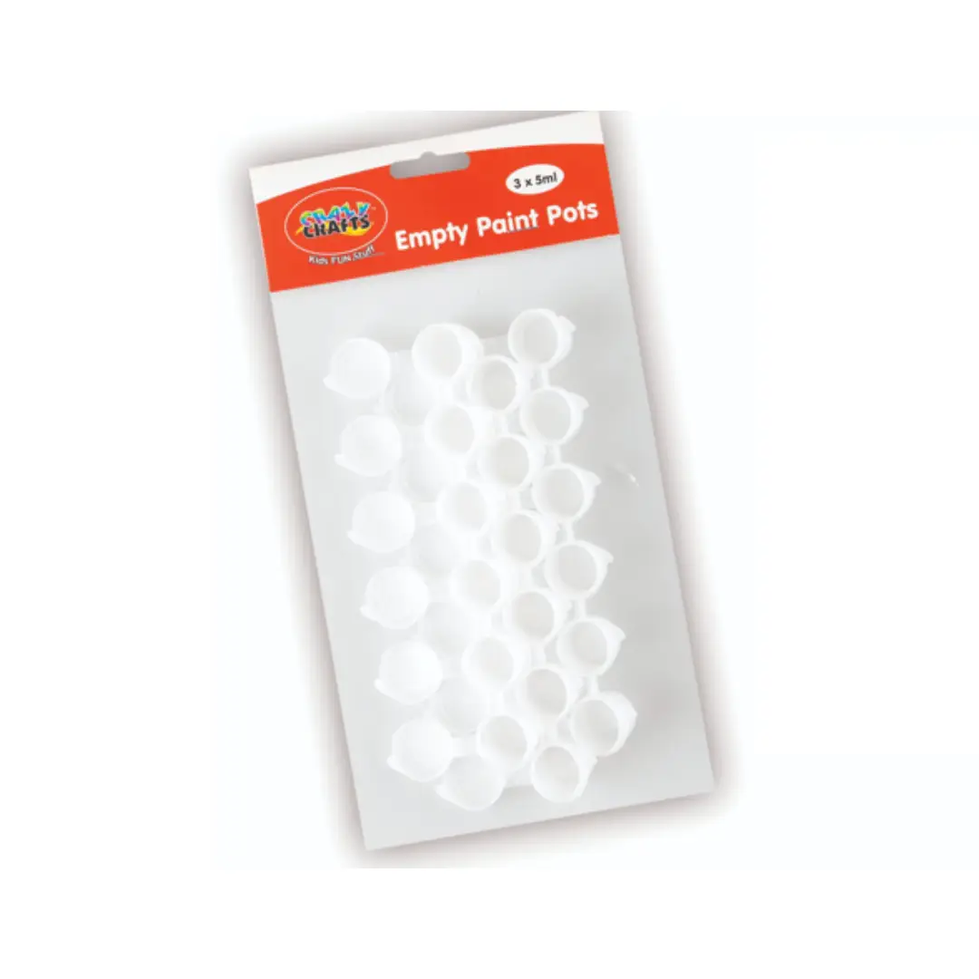 Crazy Crafts Empty Paint Pots - 3x5ml