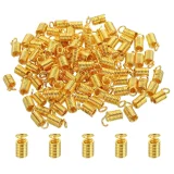 Jewellery Spring (Crimp) Ends - 25 Pieces Gold