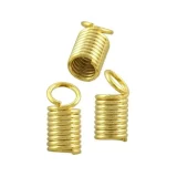 Jewellery Spring (Crimp) Ends - 25 Pieces Gold