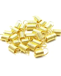 Jewellery Spring (Crimp) Ends – 25 Pieces Gold