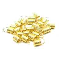 Jewellery Spring (Crimp) Ends – 25 Pieces Gold