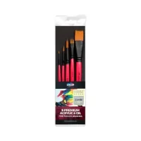 Acrylic & Oil Brush Set – Zieler 5pc
