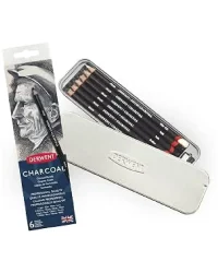 Derwent Charcoal Pencil – Tin Set – 6pc