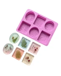 Silicone Soap Mould – Leaf 6pc