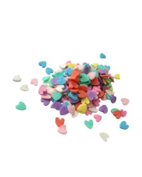 Clay Decorations – Hearts – Mixed Colours 5g