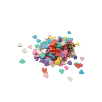 Clay Decorations – Hearts – Mixed Colours 5g